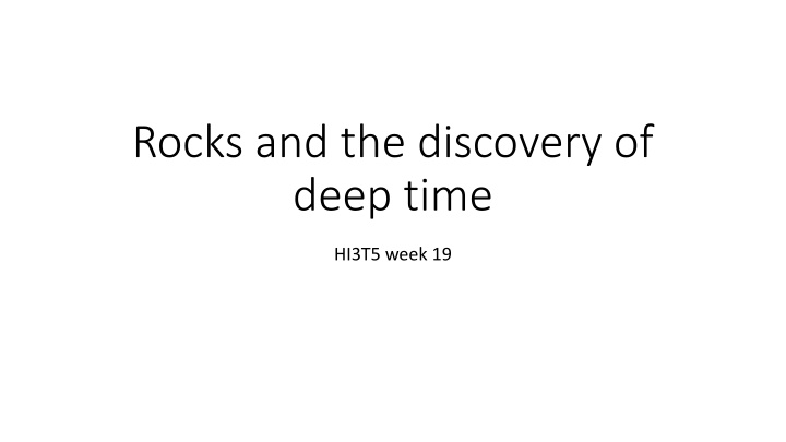 rocks and the discovery of deep time