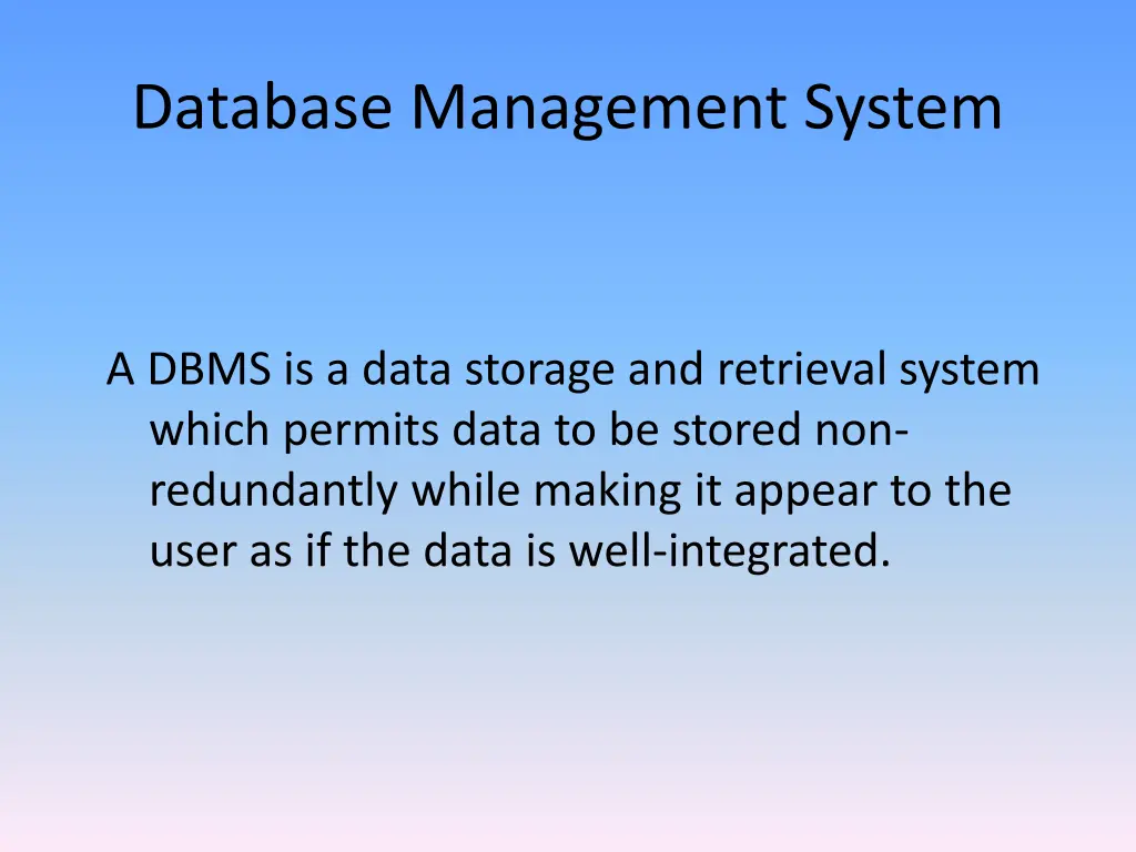 database management system