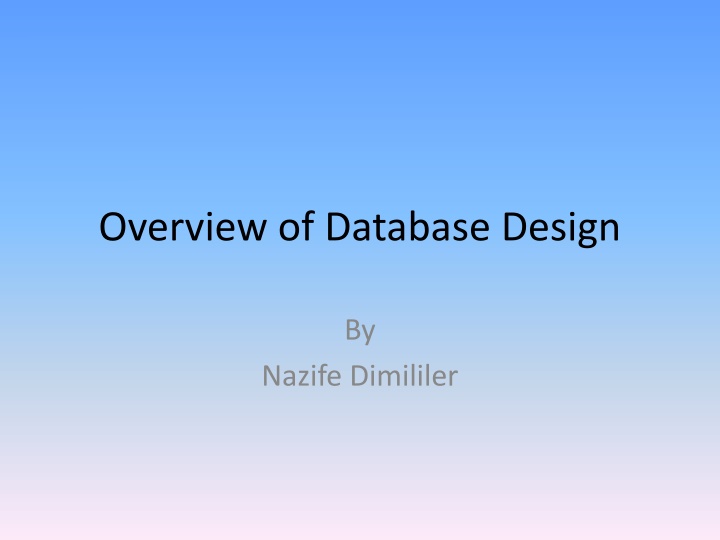 overview of database design