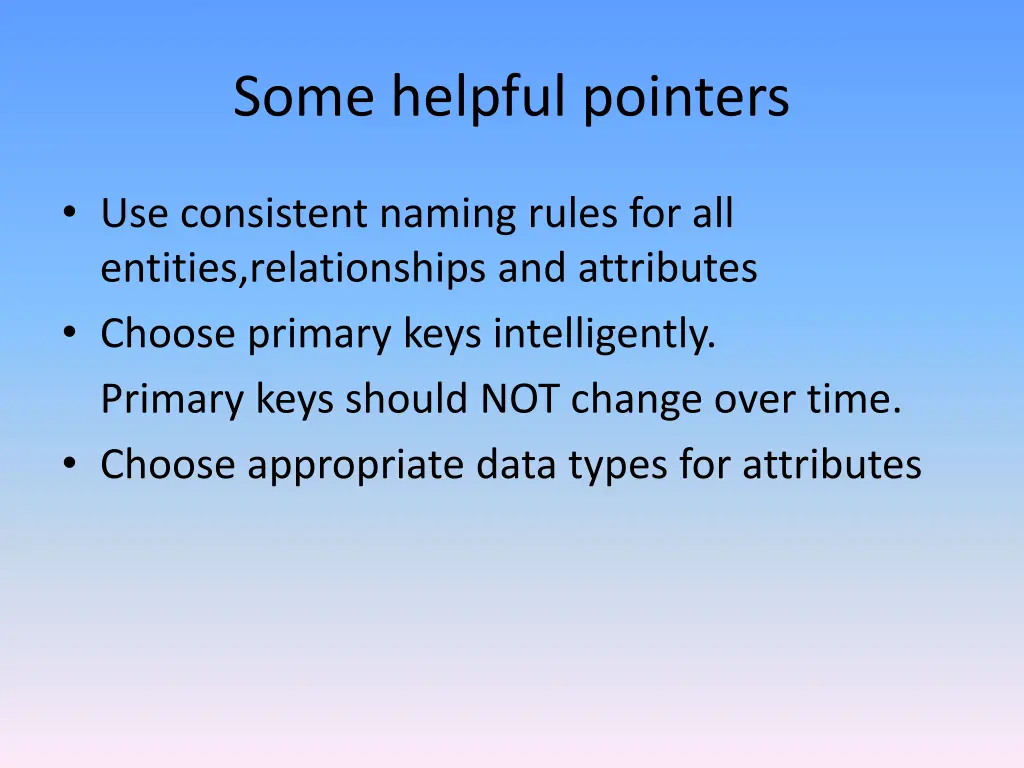some helpful pointers