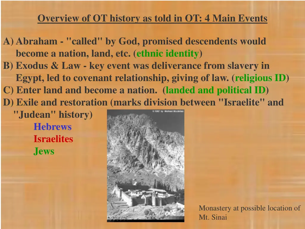 overview of ot history as told in ot 4 main events