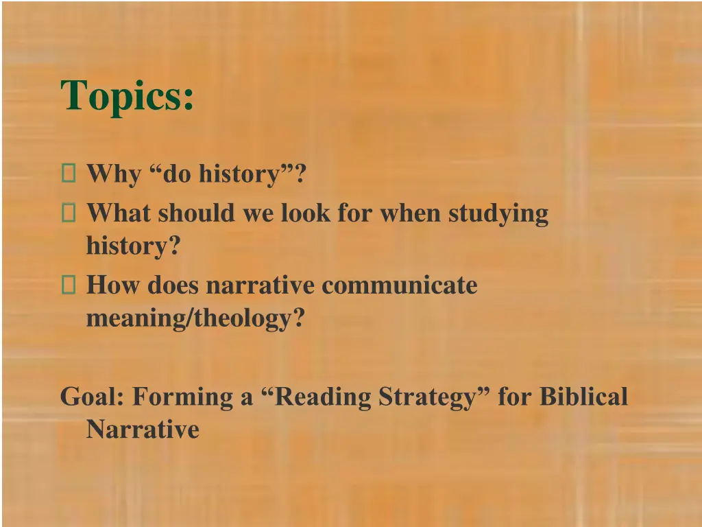topics