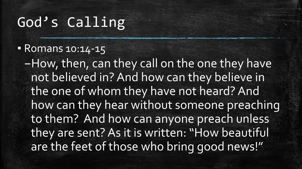 god s calling 1