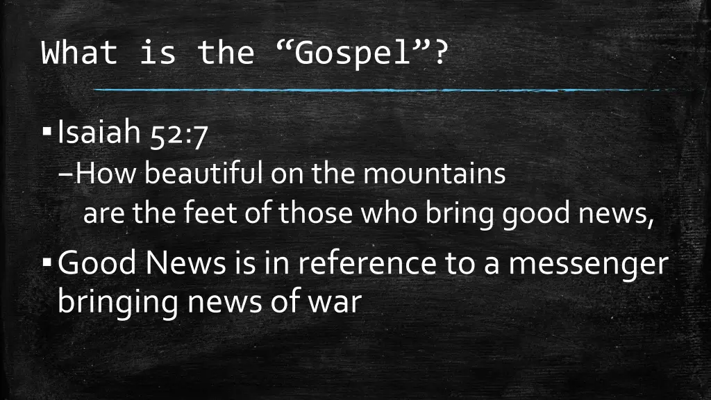 what is the gospel 1