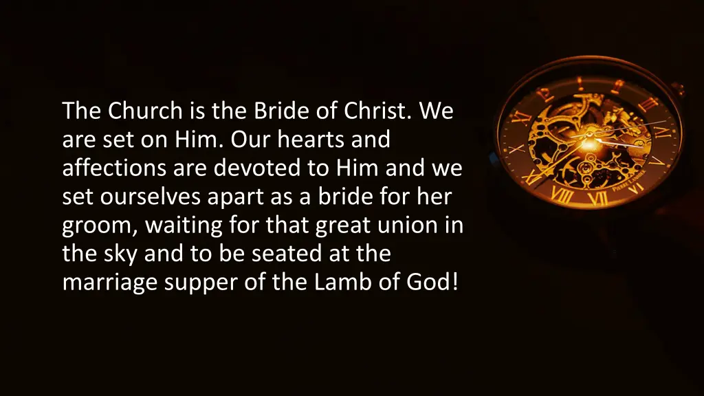 the church is the bride of christ