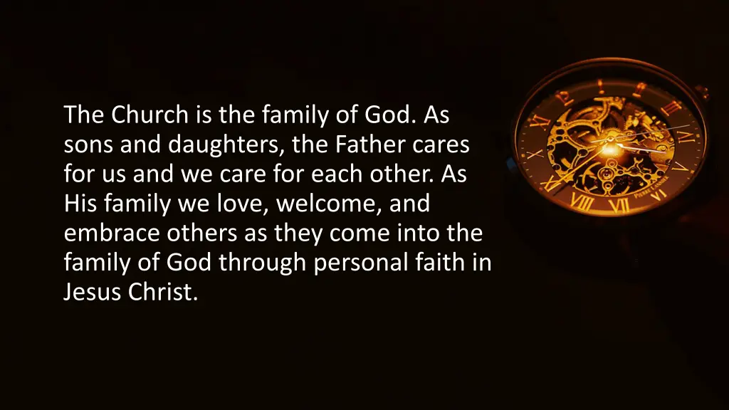 the church is the family of god as sons