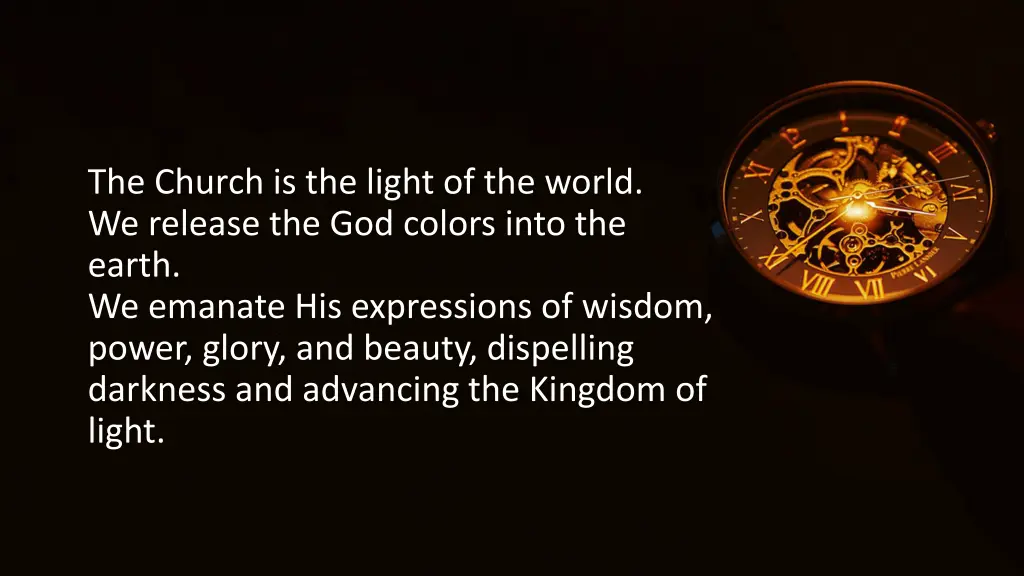 the church is the light of the world we release