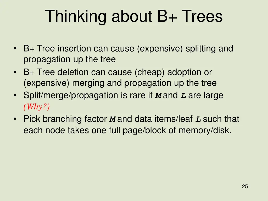 thinking about b trees