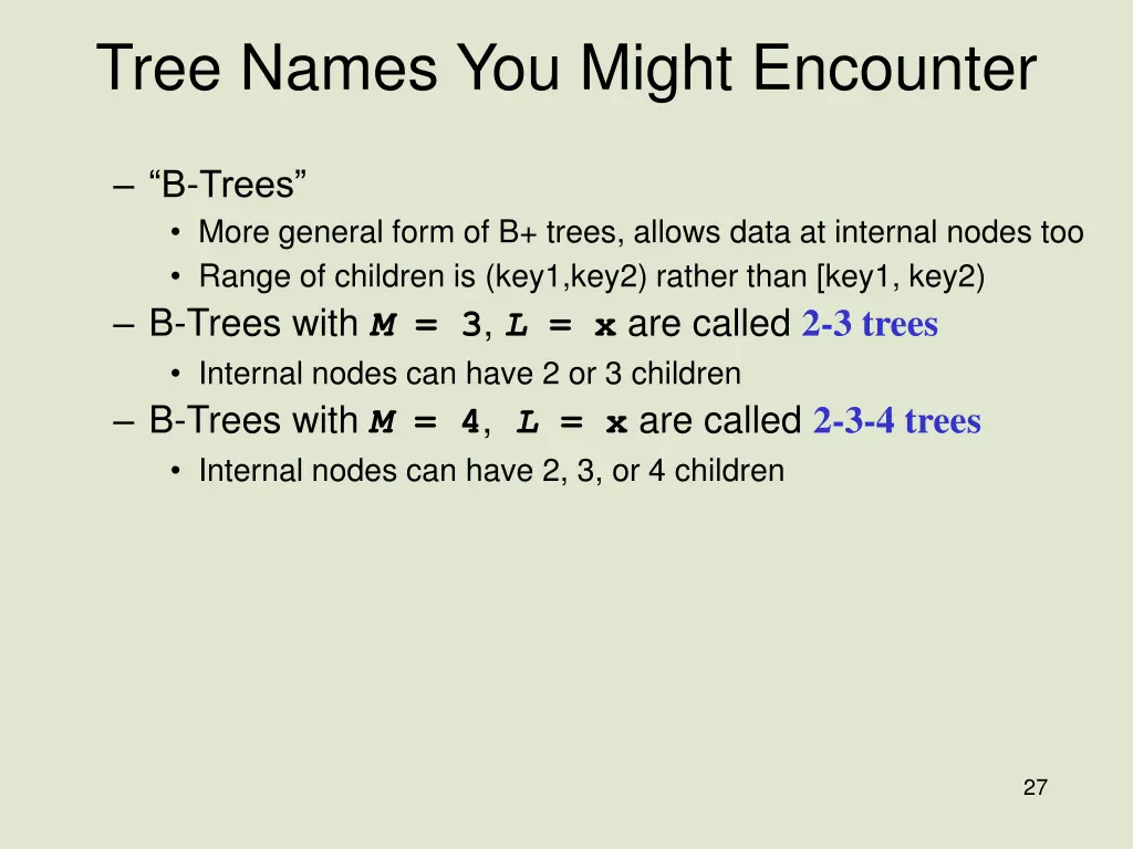 tree names you might encounter