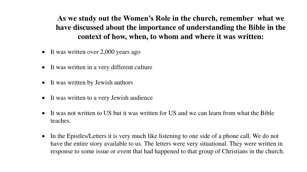 as we study out the women s role in the church