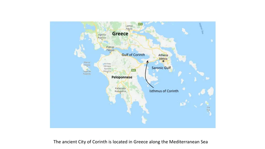the ancient city of corinth is located in greece