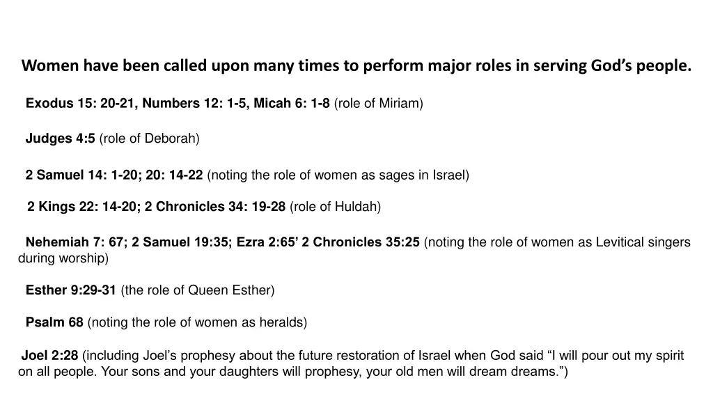 women have been called upon many times to perform