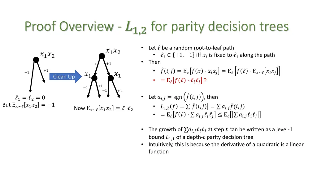 proof overview 1 2 for parity decision trees