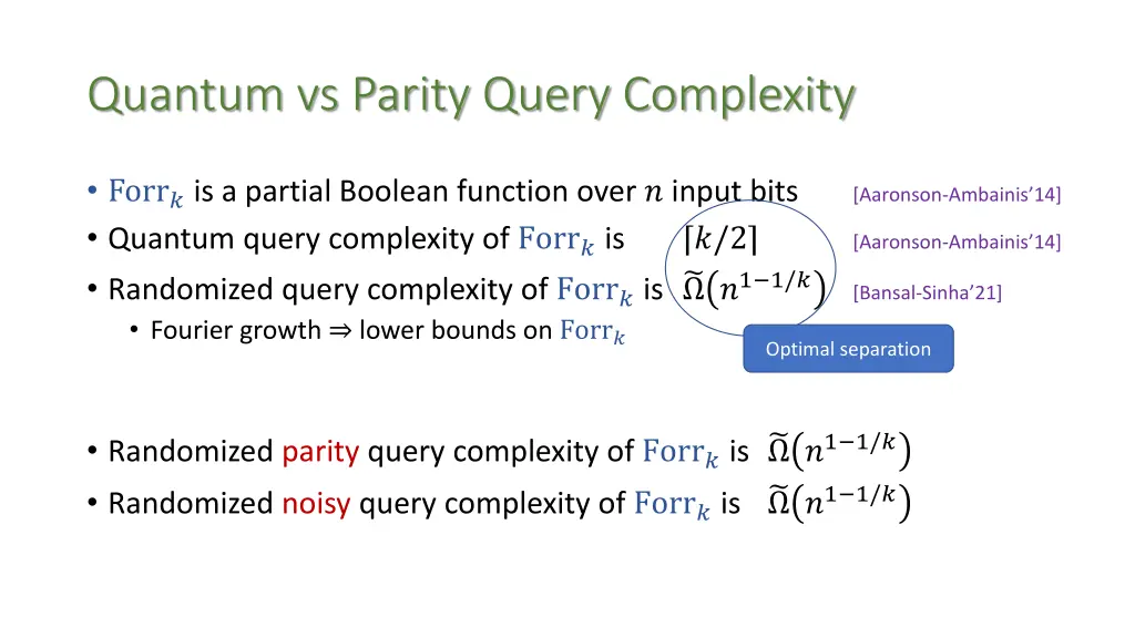 quantum vs parity query complexity