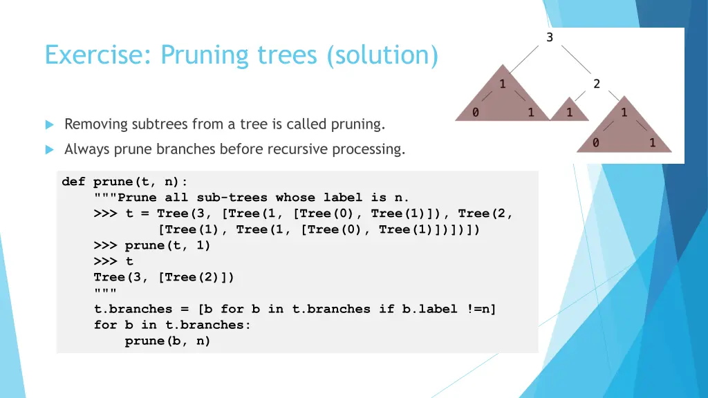 exercise pruning trees solution