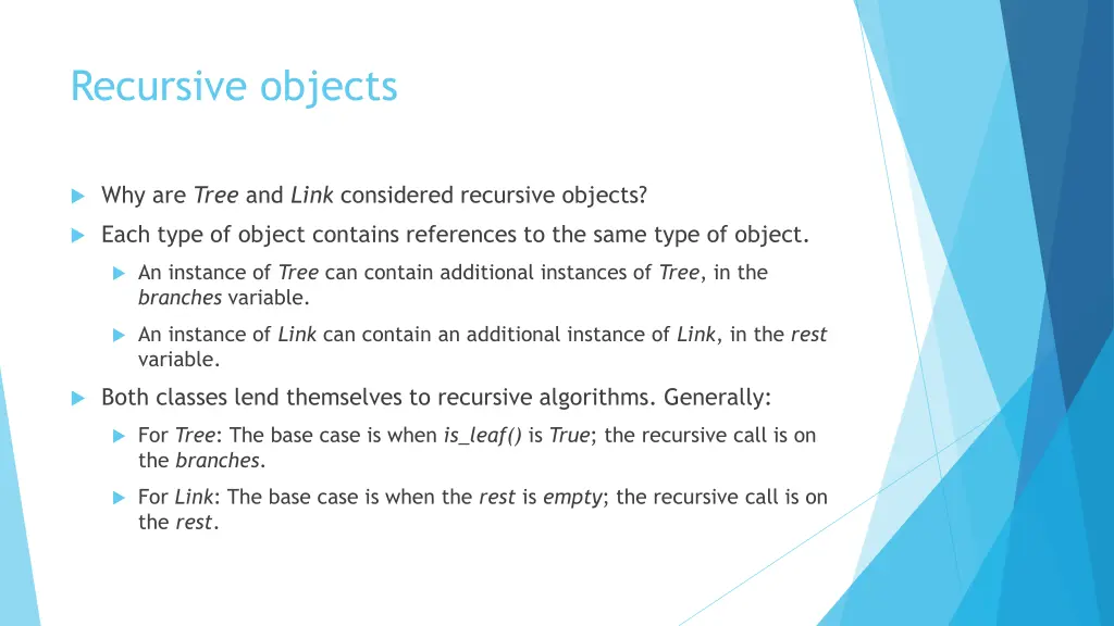 recursive objects 1