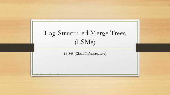 log structured merge trees lsms