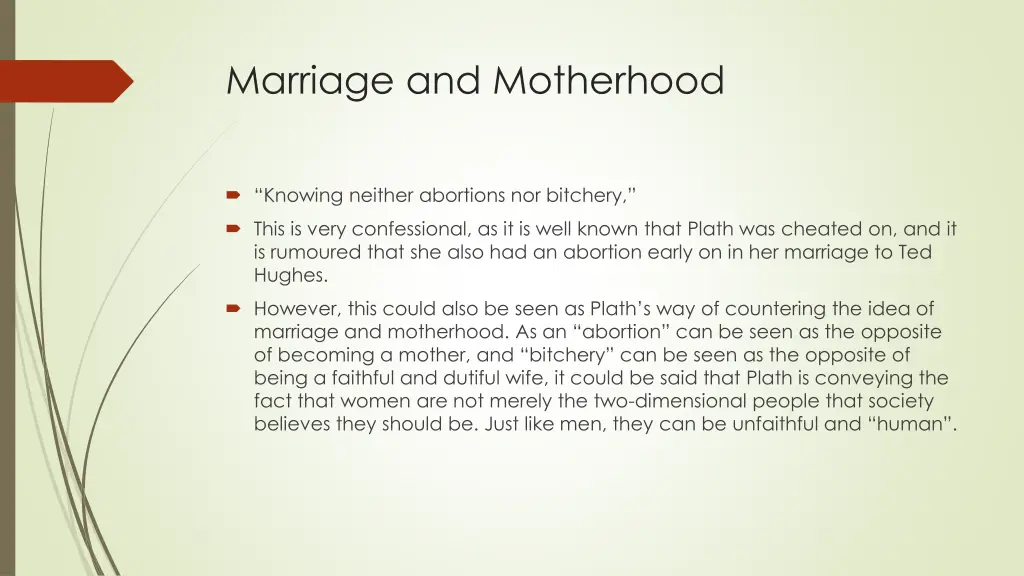 marriage and motherhood 1
