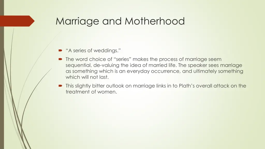 marriage and motherhood