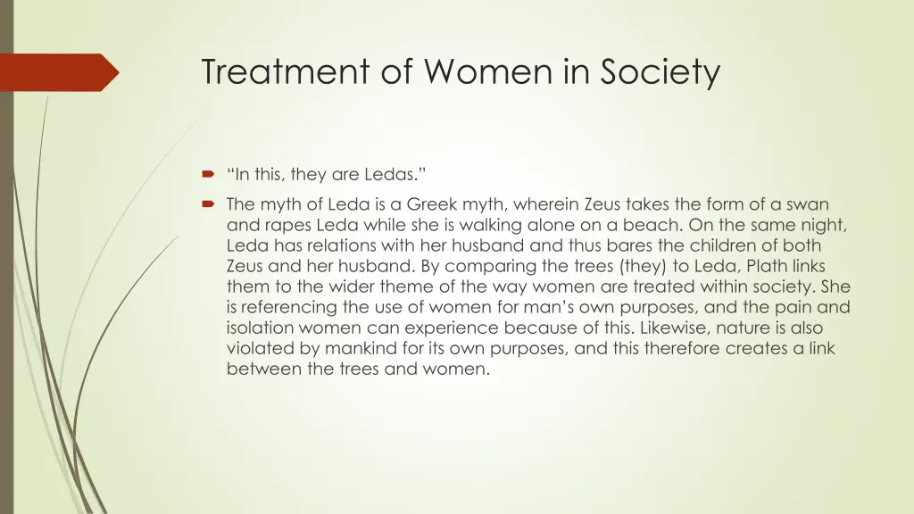 treatment of women in society
