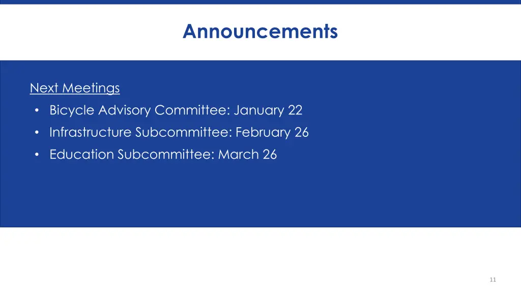 announcements
