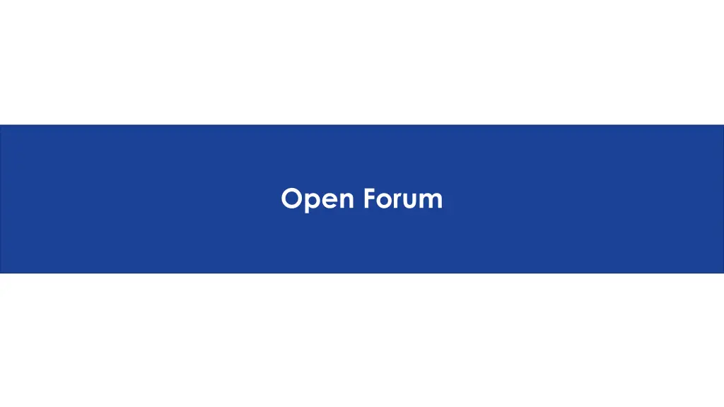 open forum
