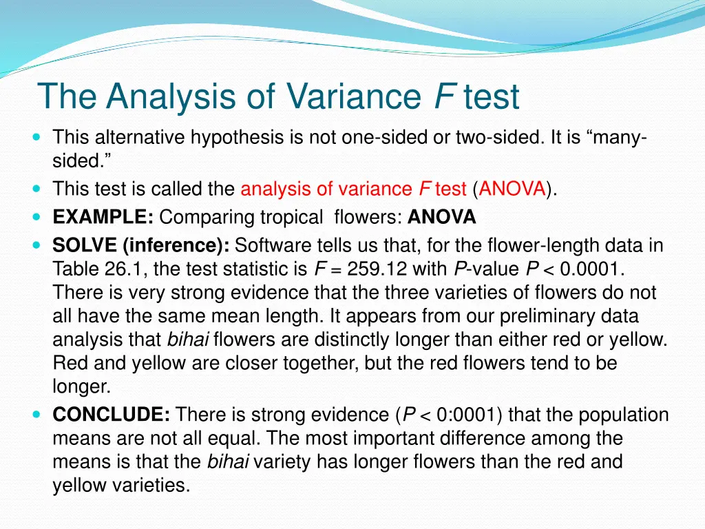 the analysis of variance f test this alternative