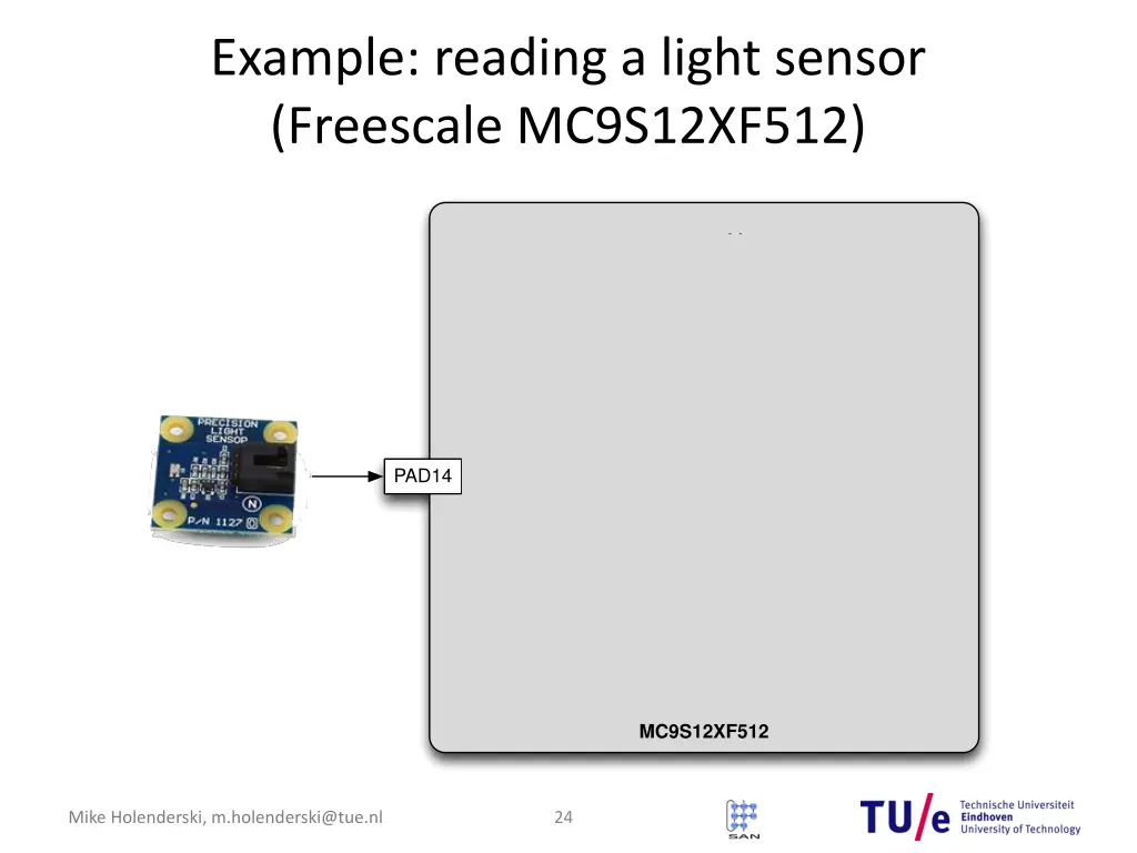example reading a light sensor freescale