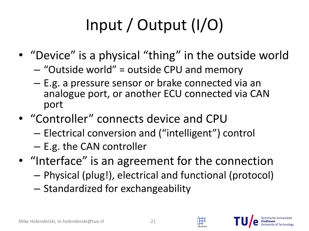 input output i o
