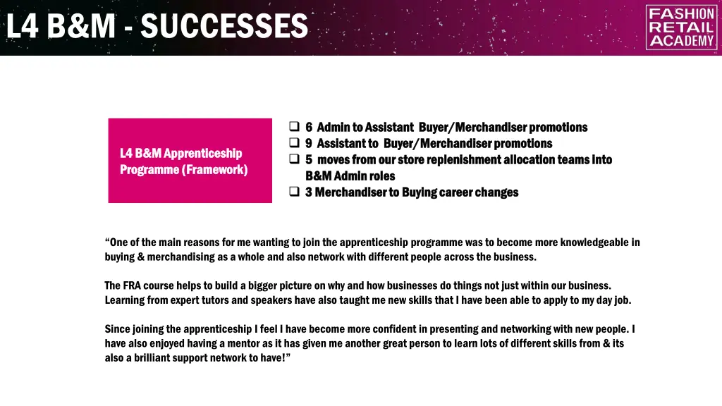 l4 b m successes