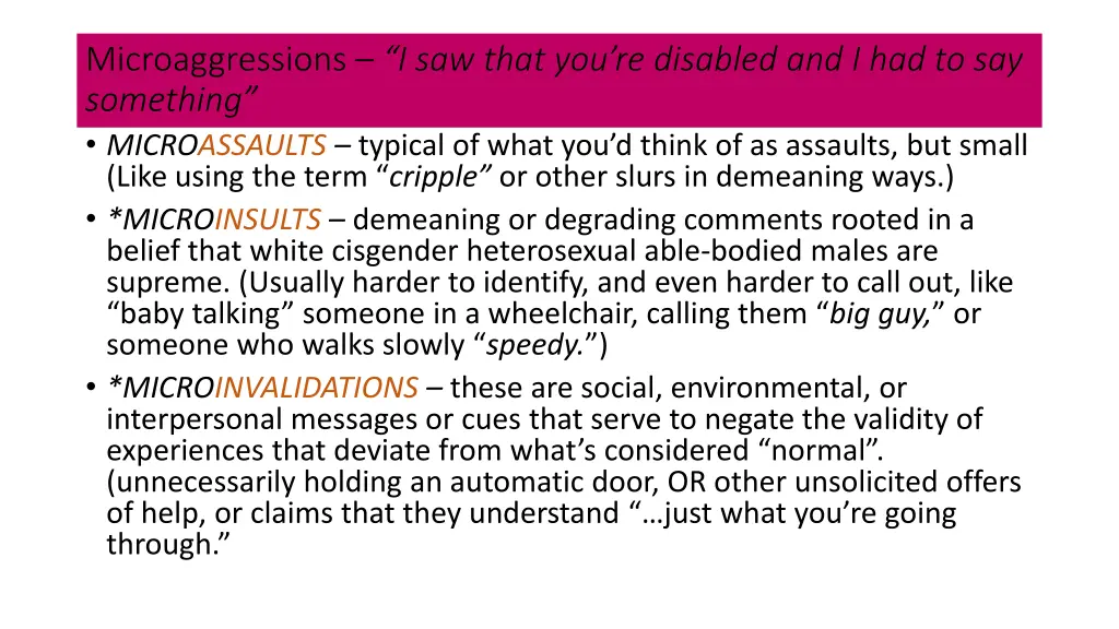 microaggressions i saw that you re disabled
