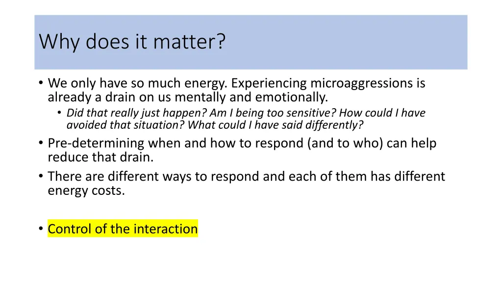 why does it matter