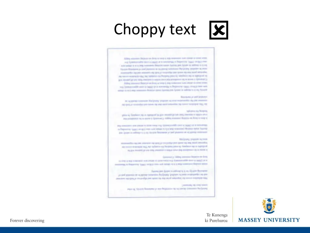 choppy text