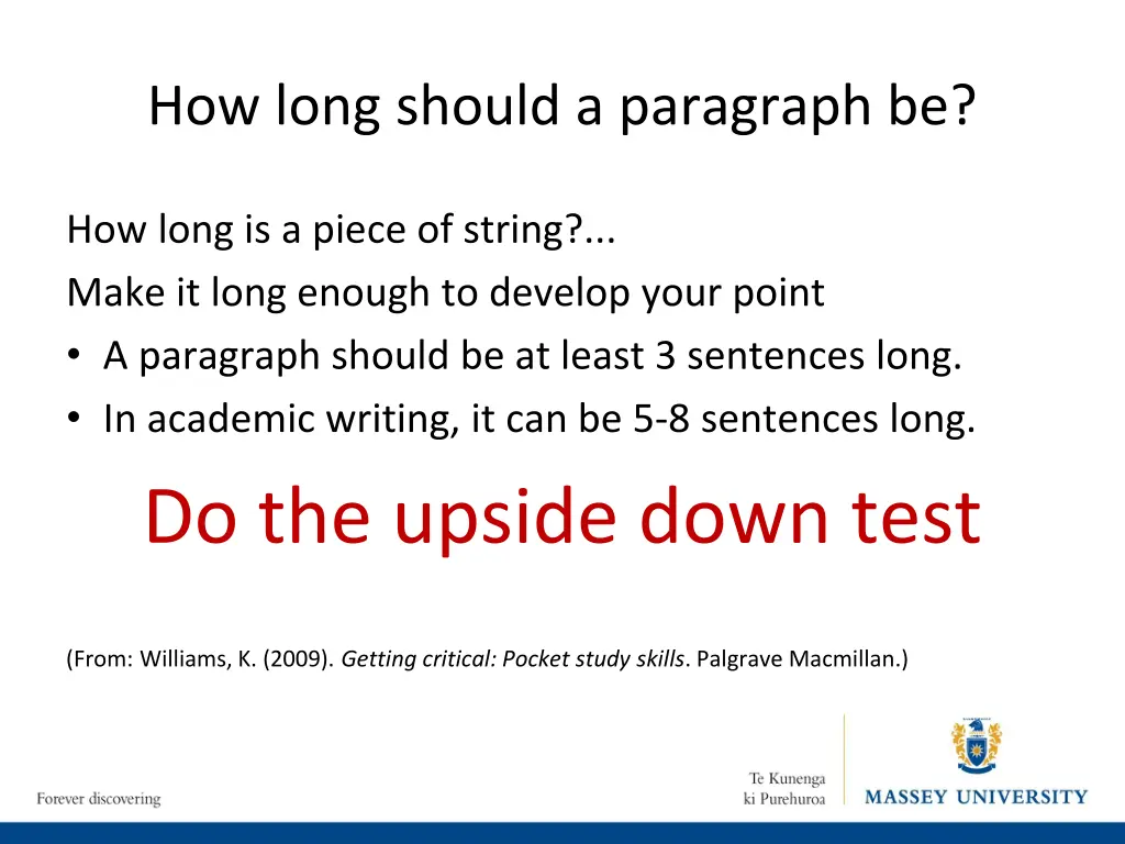 how long should a paragraph be