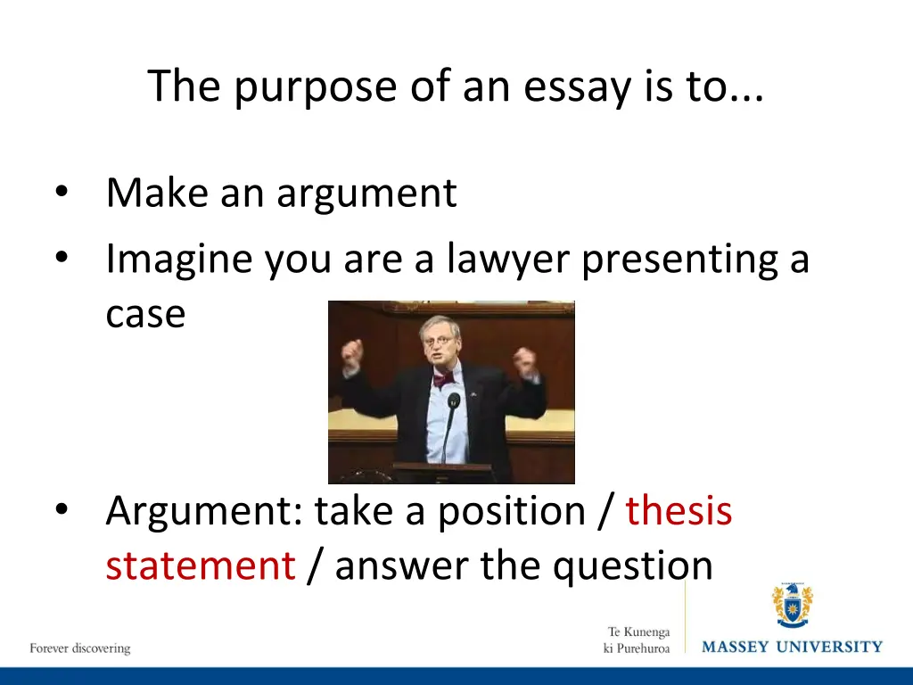 the purpose of an essay is to