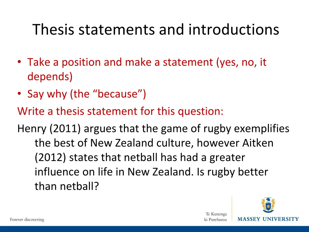 thesis statements and introductions