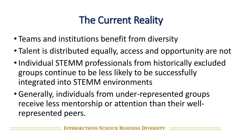the current reality the current reality
