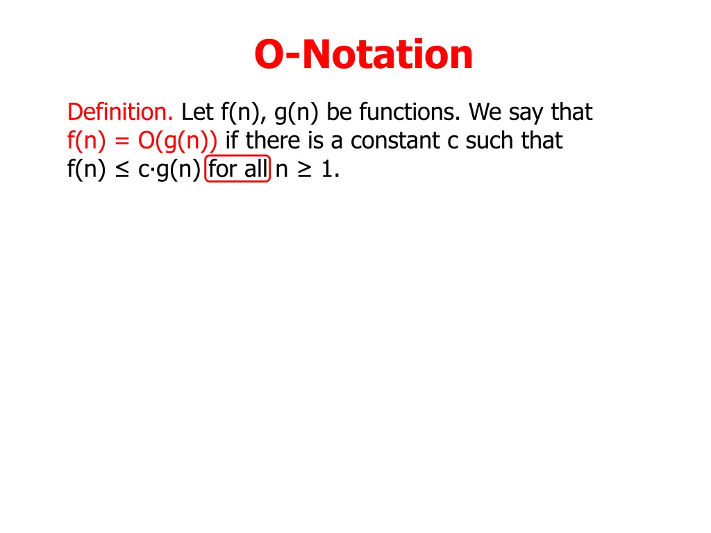 o notation 11