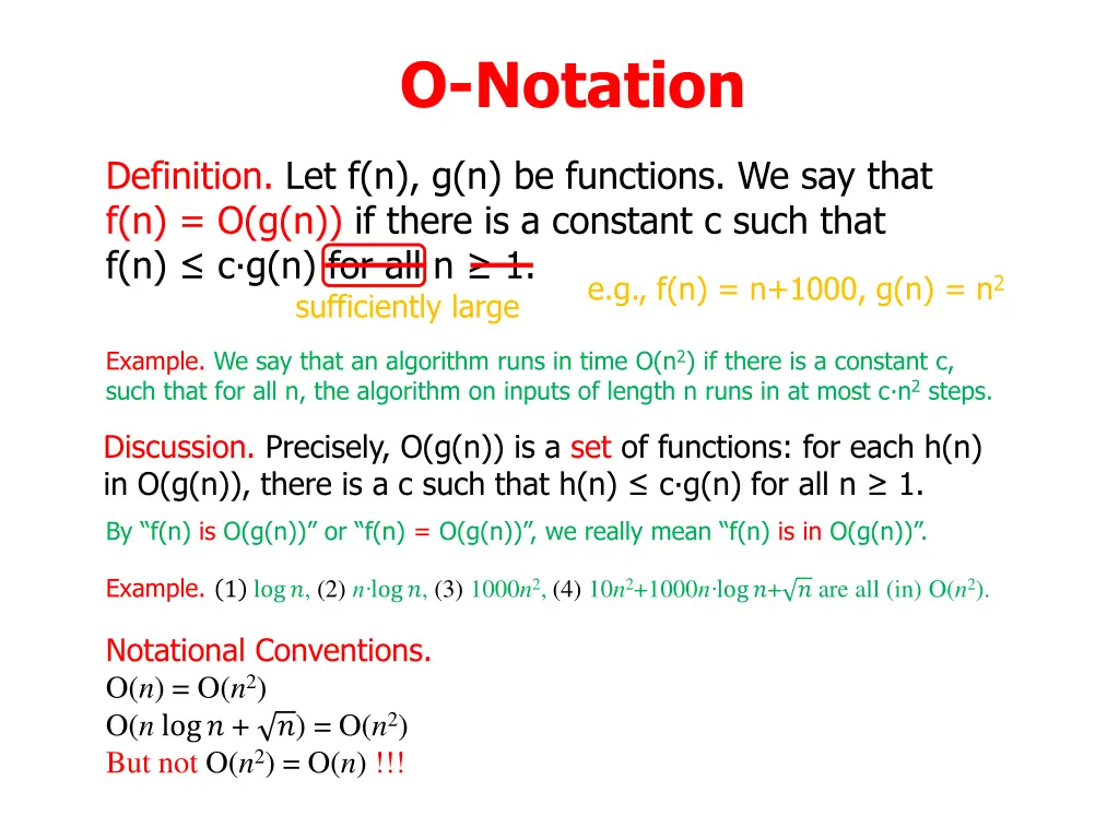 o notation 19