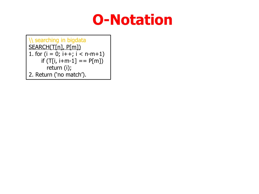 o notation