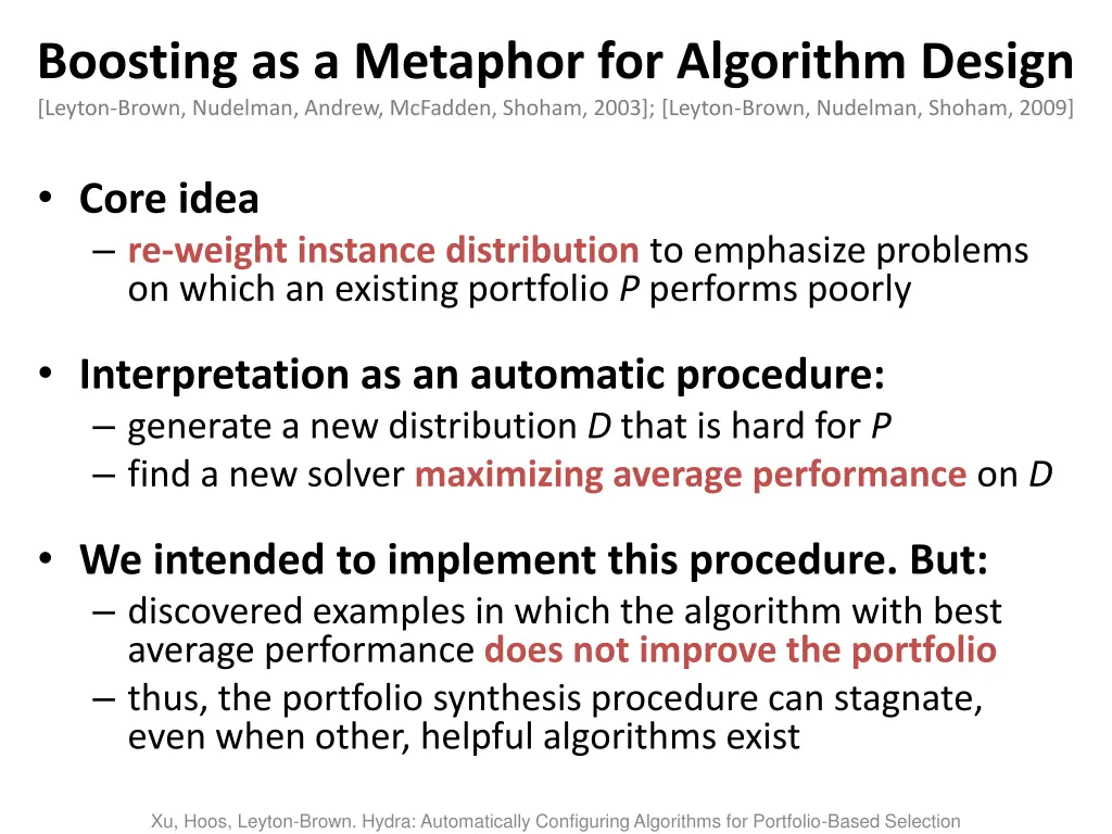 boosting as a metaphor for algorithm design