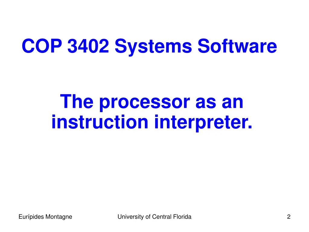 cop 3402 systems software
