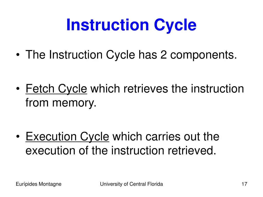 instruction cycle
