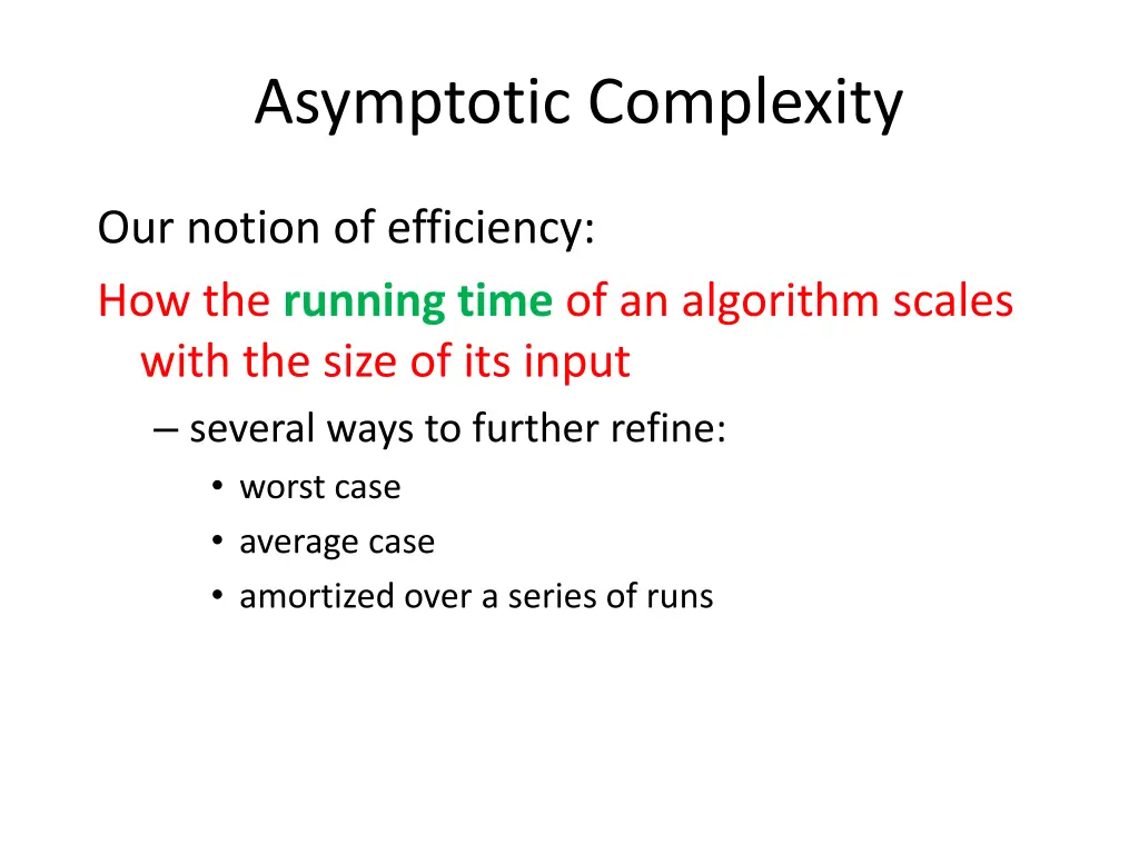 asymptotic complexity