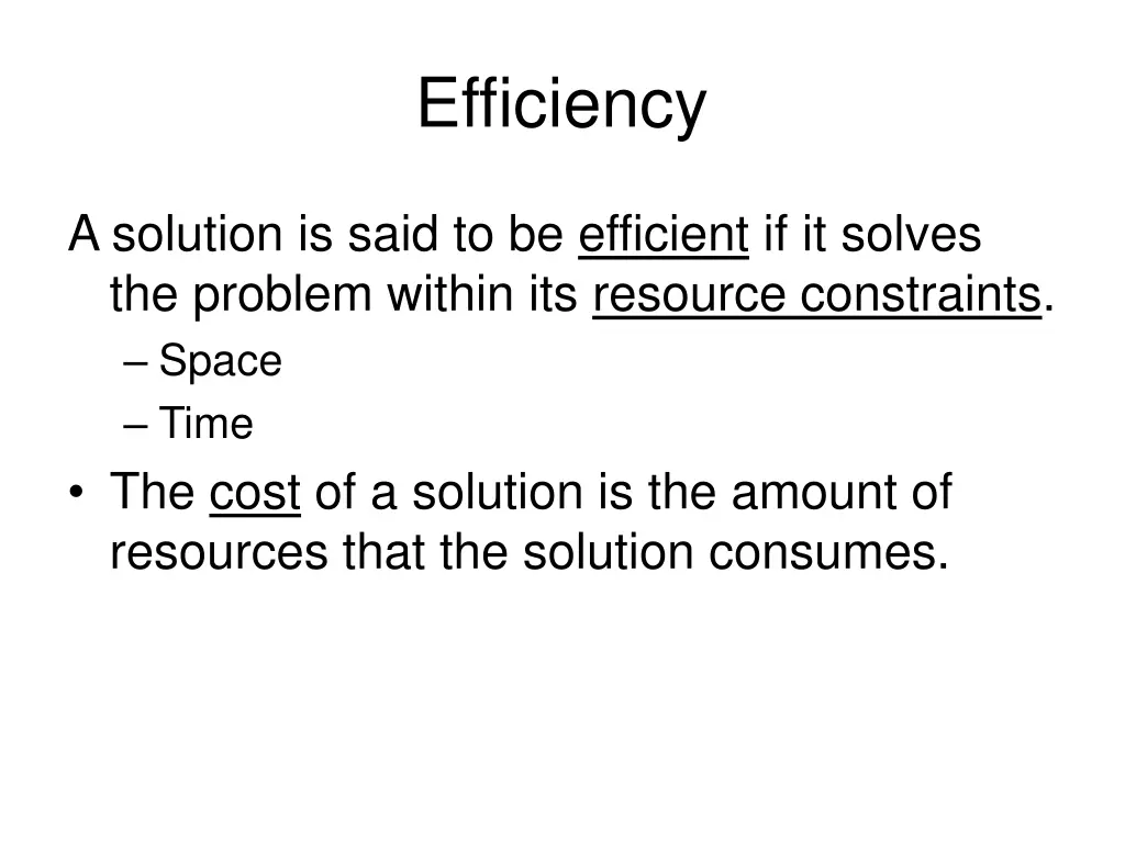 efficiency