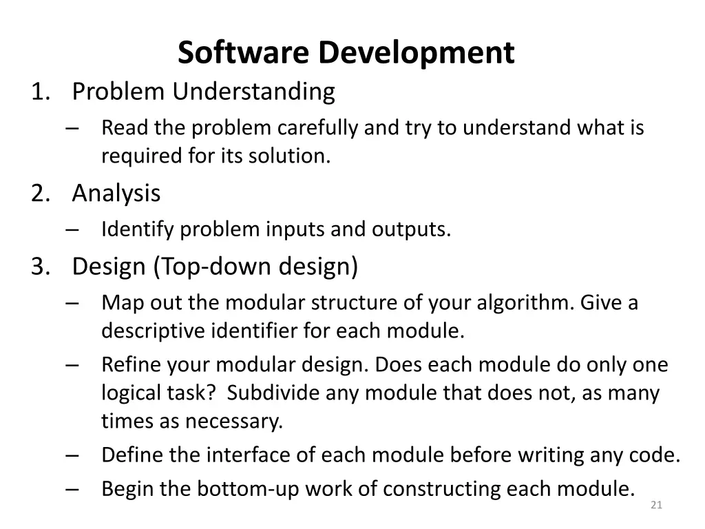 software development 1 problem understanding read