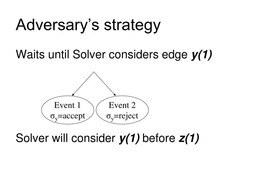 adversary s strategy