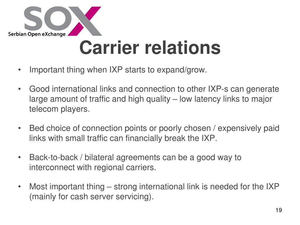 carrier relations