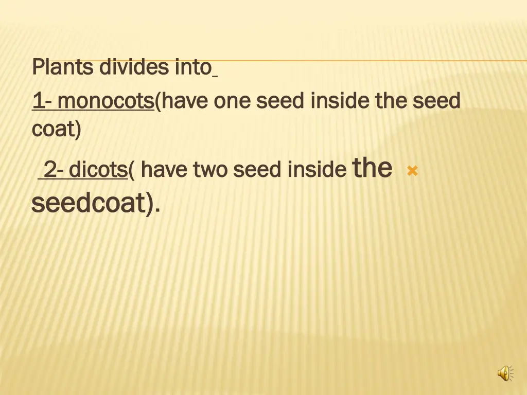 plants divides into plants divides into