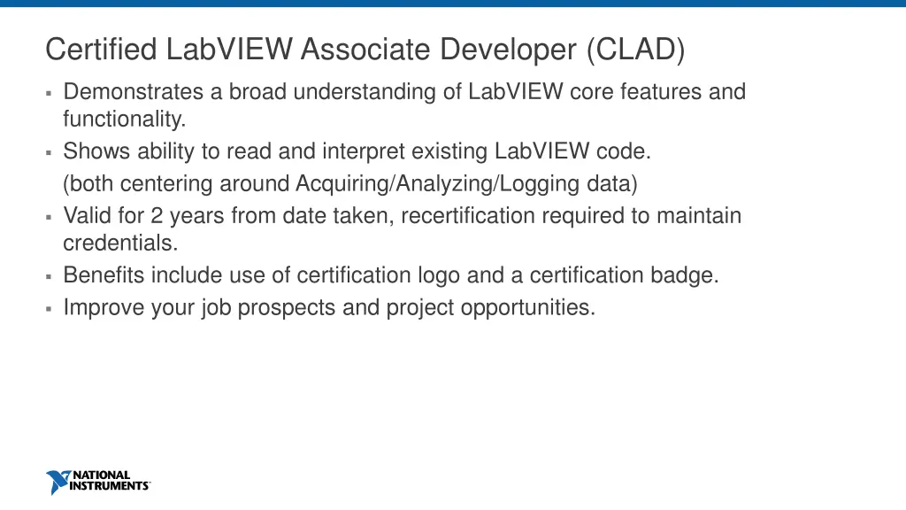 certified labview associate developer clad